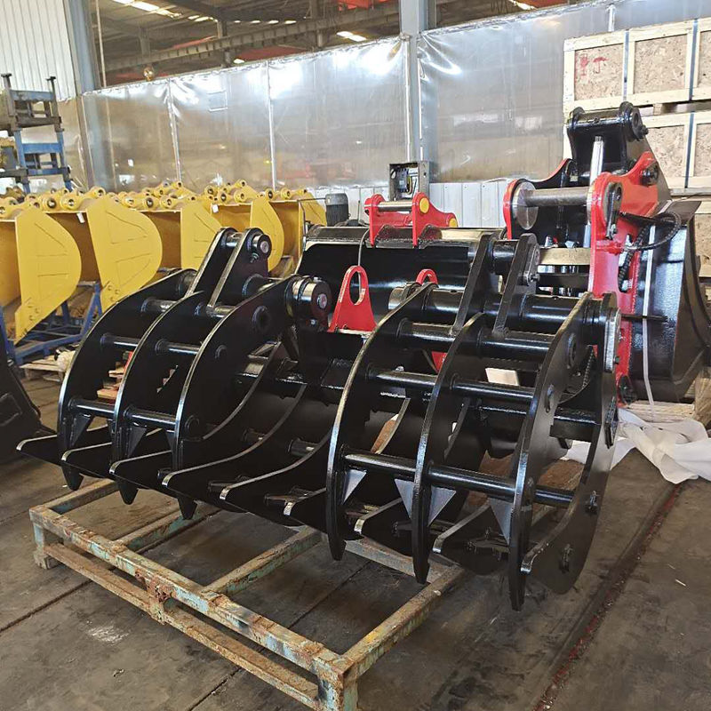 Anpassungsfähige Baggerbefestigungen Ackerland Harrow Eimer Multitooth Rake Eimer für Excavato