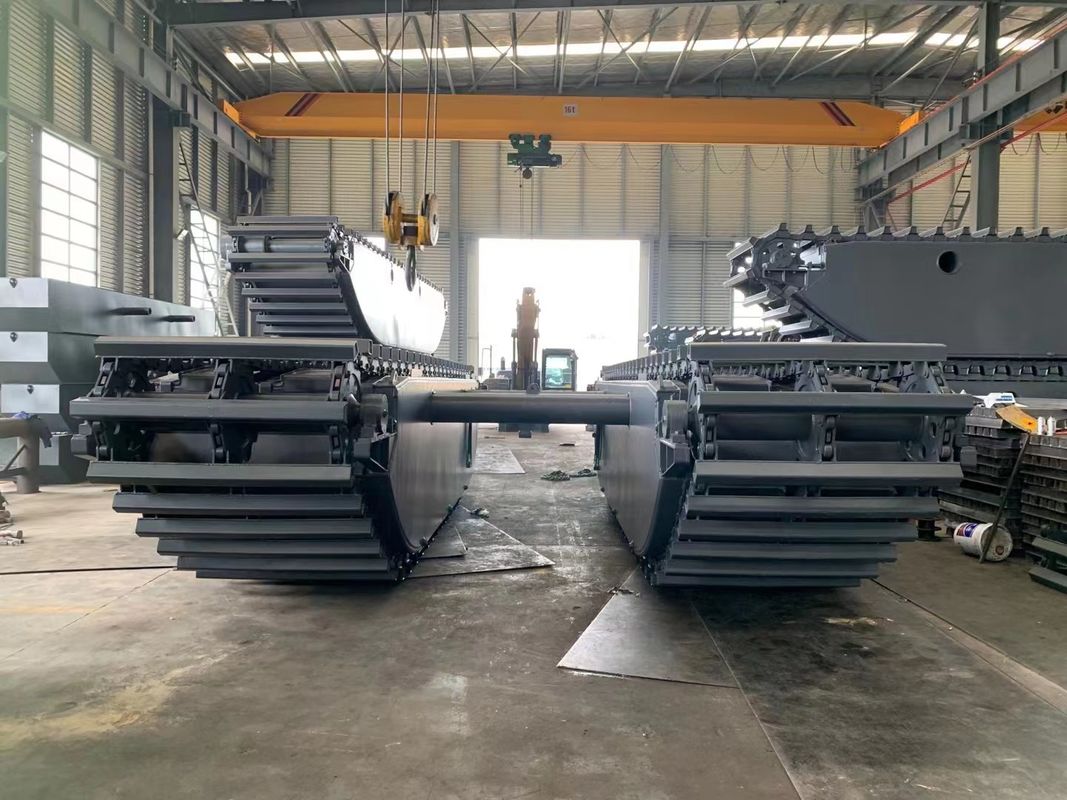 Kuctomisierter Amphibien-Sumpf Buggy Bagger Schwebender Ponton Q355b für Bagger Sy135