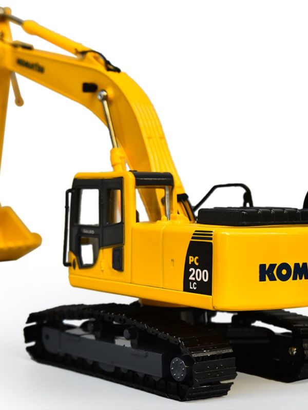 Komatsu PC200 Bagger 1/43 Skala Metallmodell Sammleröffnungs Türen