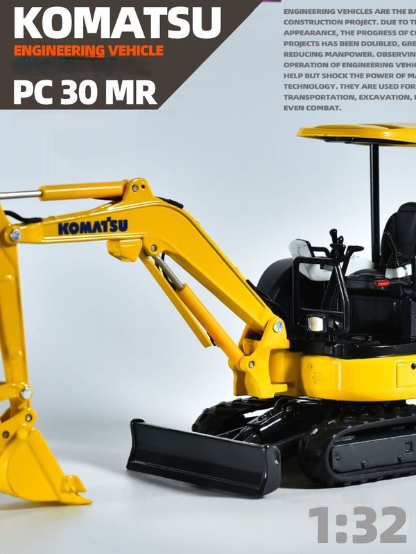 Komatsu PC30MR Minibagger 1/32 Skala Metallmodell