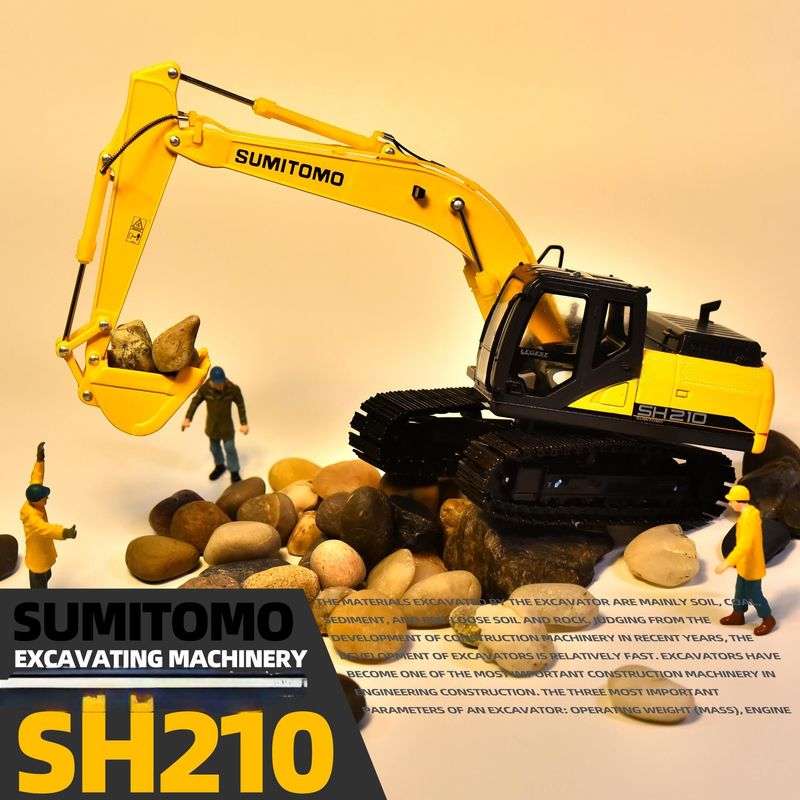 1:50 Skala Alloy Diecast Modell SH210-6 Bagger Sammlerminiatur-Spielzeug für die Ausstellung