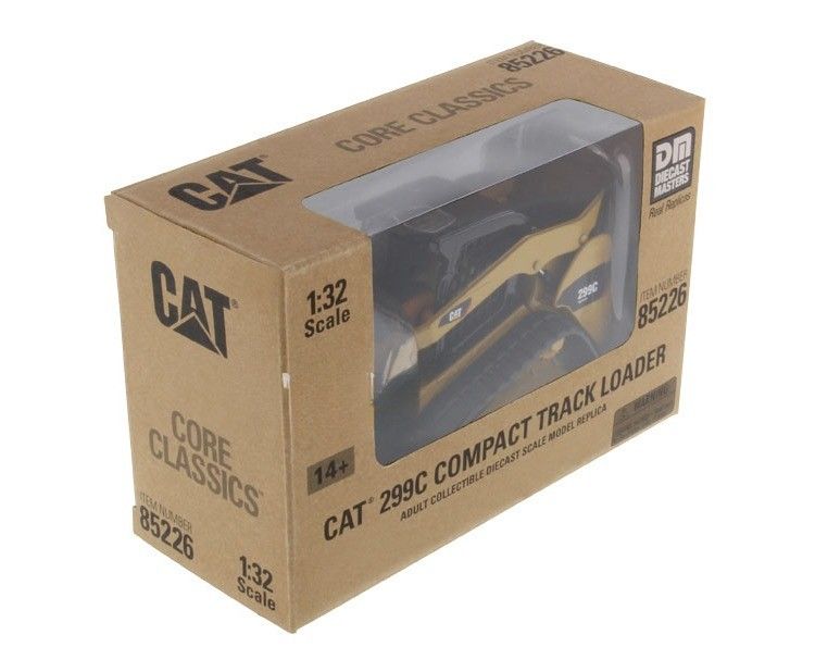 Hochdetaillierte CAT 299C Kompakte Schienenlader-Legierungsform 1/32 Skala 85226