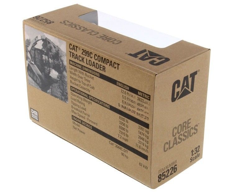 Hochdetaillierte CAT 299C Kompakte Schienenlader-Legierungsform 1/32 Skala 85226