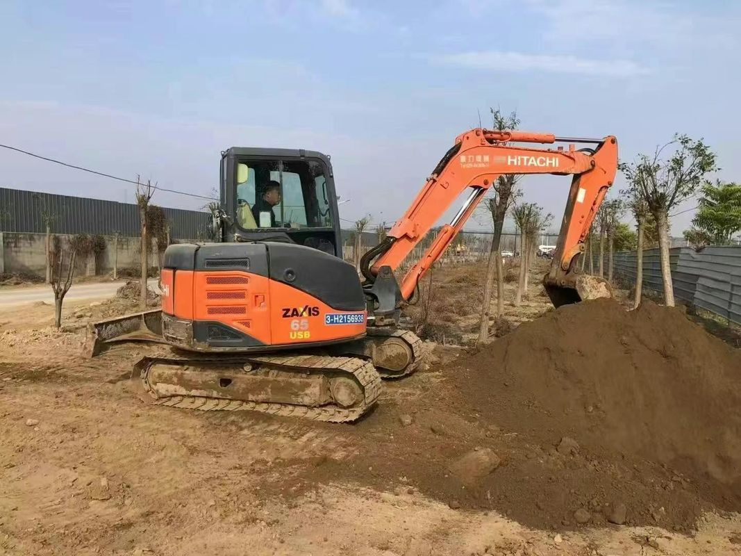 Gebrauchtes Hitachi ZX60-3F Minibagger 6 Tonnen Niedrigstunden Volldienstbau Landschaftsgestaltung