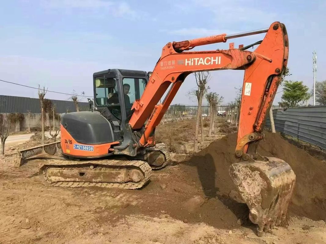 Gebrauchtes Hitachi ZX60-3F Minibagger 6 Tonnen Niedrigstunden Volldienstbau Landschaftsgestaltung