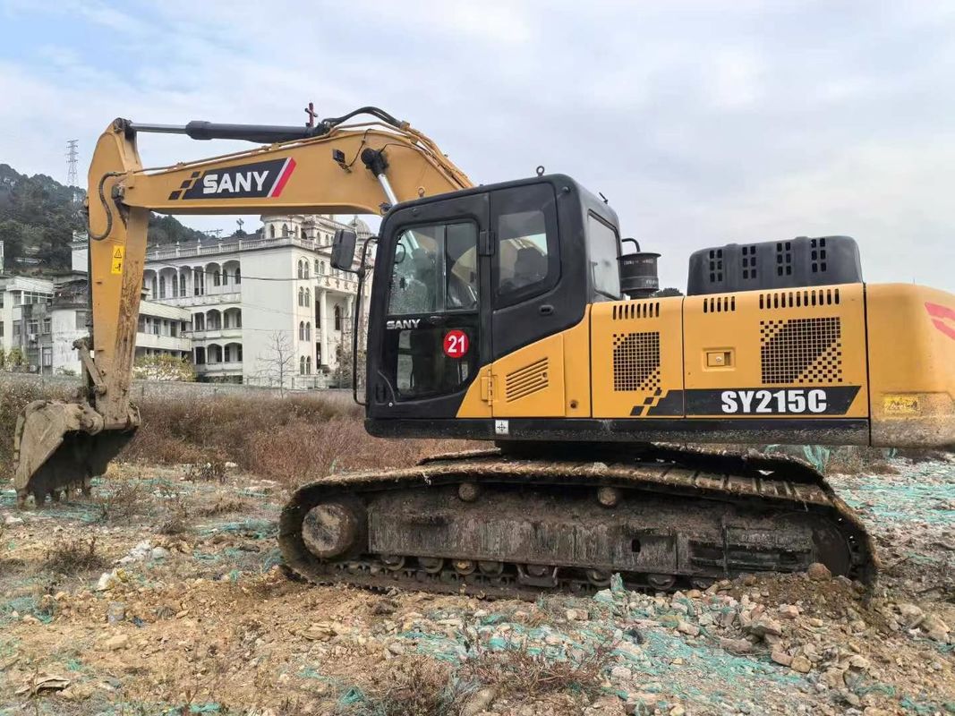 Gebraucht 2019 SANY SY215-10 Bagger 21 Tonnen Kapazität Volldienstgeschichte Bau Bergbau