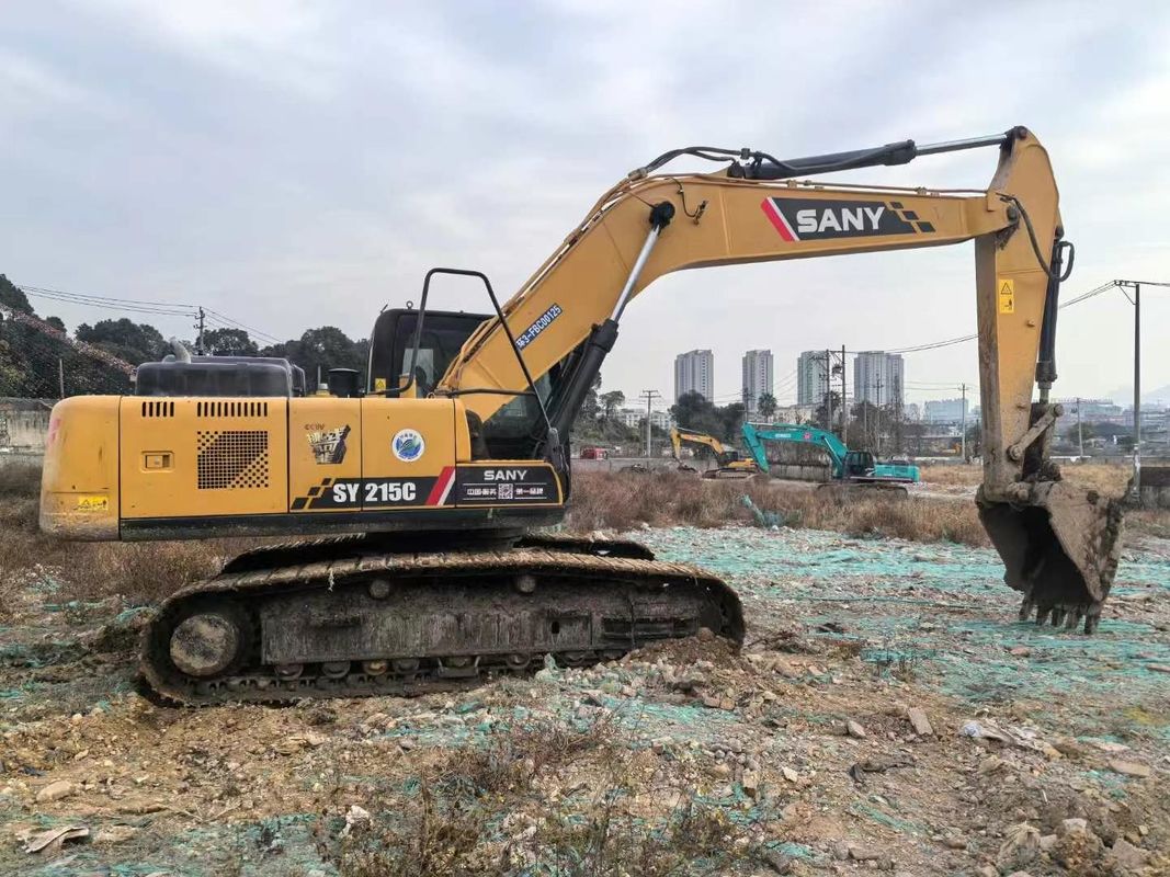 Gebraucht 2019 SANY SY215-10 Bagger 21 Tonnen Kapazität Volldienstgeschichte Bau Bergbau