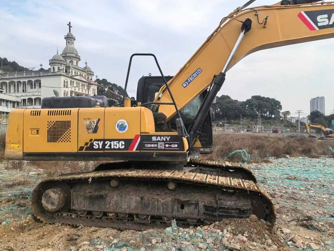 Gebraucht 2019 SANY SY215-10 Bagger 21 Tonnen Kapazität Volldienstgeschichte Bau Bergbau