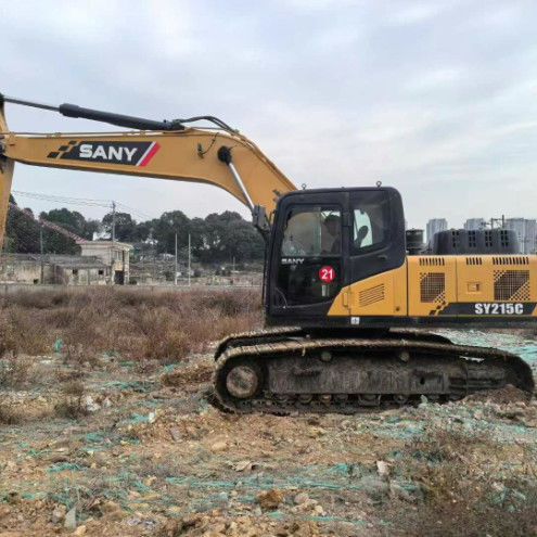 Gebraucht 2019 SANY SY215-10 Bagger 21 Tonnen Kapazität Volldienstgeschichte Bau Bergbau