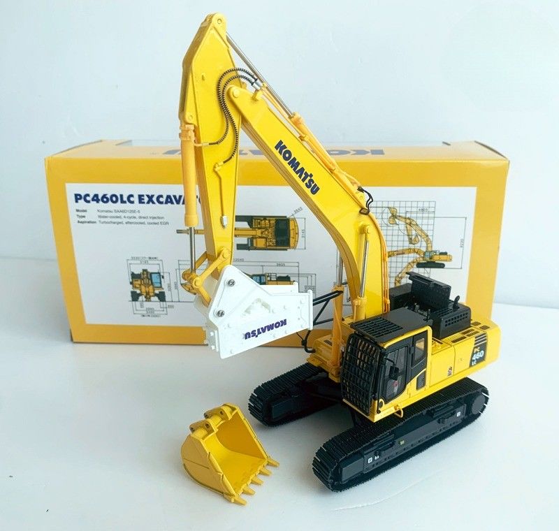 Komatsu PC460LC-8 1/50 Diecast Alloy Bagger Modell mit Hydraulik Breaker Sammler