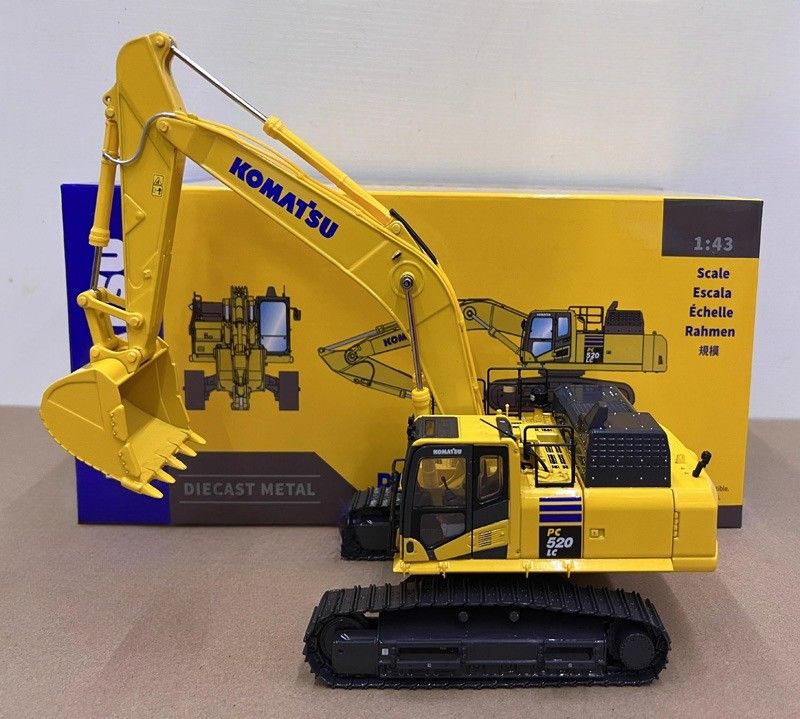 1/43 Skala Komatsu PC520LC-11M0 Metallgussbagger Modell - Lizenziertes Sammlerstück