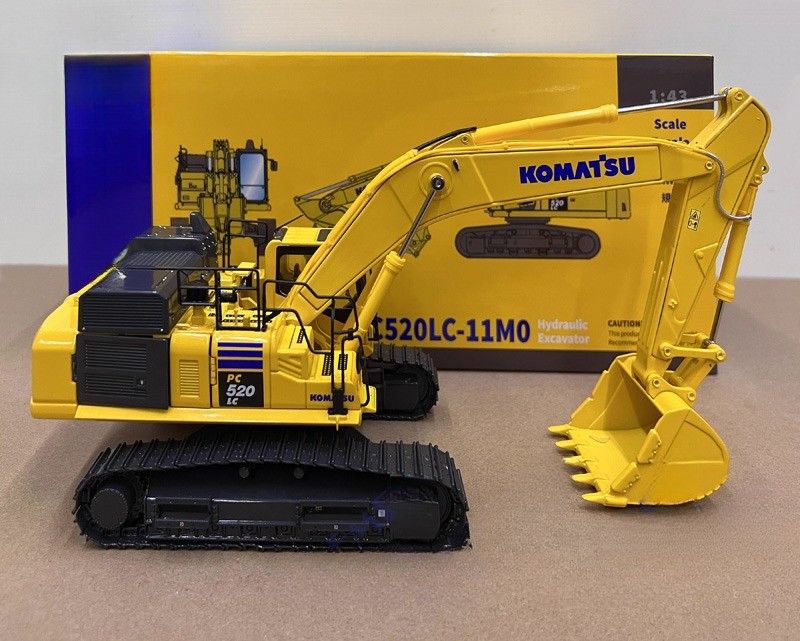 1/43 Skala Komatsu PC520LC-11M0 Metallgussbagger Modell - Lizenziertes Sammlerstück