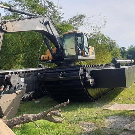 China OEM Rubber Tracks Chassis Robot Amphibious Excavator Pontoon Undercarriage For Sale