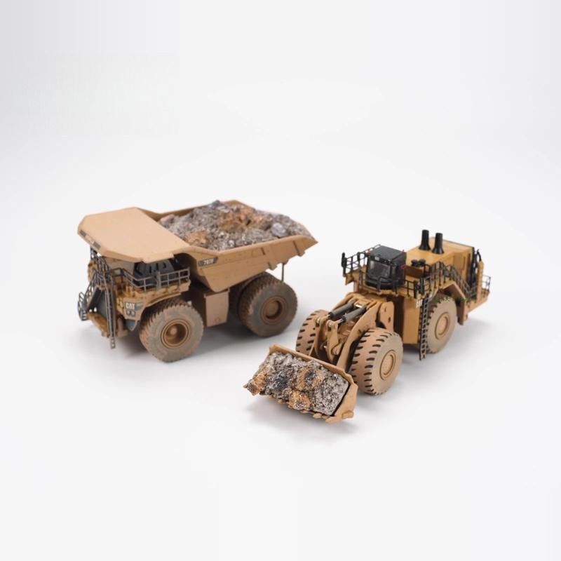 Diecast Masters 1:125 Maßstab Radlader & Muldenkipper Schlammszene Modell-Set 85762