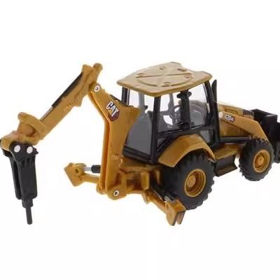1/64 Scale Diecast Masters Heavy Equipment Backhoe Loader Alloy Construction Vehicle Model 85765
