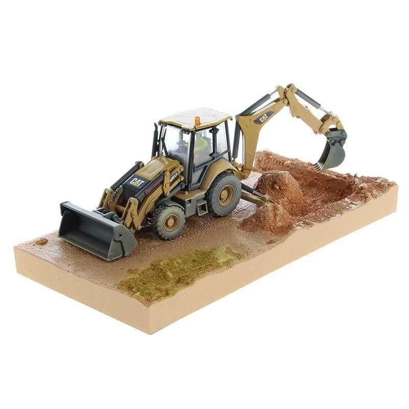 Diecast Masters 420F2IT Skid Steer Loader Backhoe Schlammfarbe Veredelung Modell DM Limited 85755 1/50