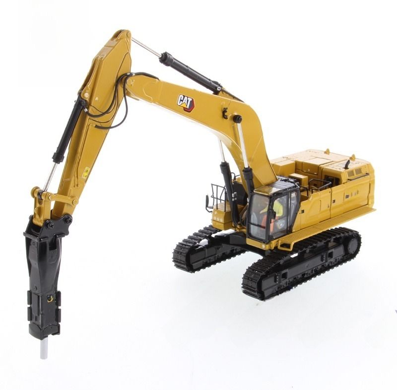 DM 1/50 Schwerlastbagger Abbruchhammer Greifer Konstruktionsmodell 85709