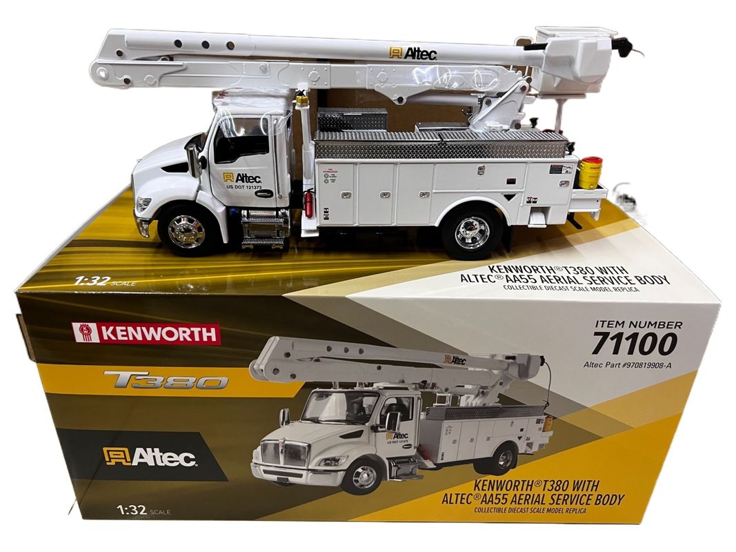 DM 1/32 Kenworth T380 Luftarbeitsplattform Lkw Legierung Baufahrzeug Modell 71100