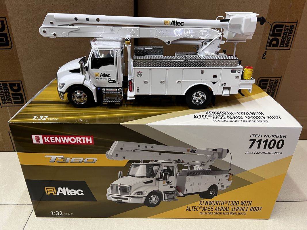 DM 1/32 Kenworth T380 Luftarbeitsplattform Lkw Legierung Baufahrzeug Modell 71100