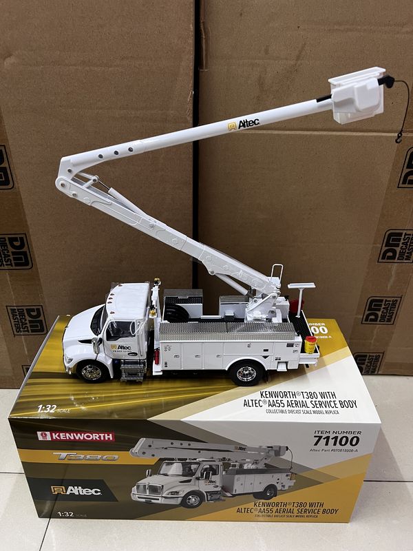 DM 1/32 Kenworth T380 Luftarbeitsplattform Lkw Legierung Baufahrzeug Modell 71100