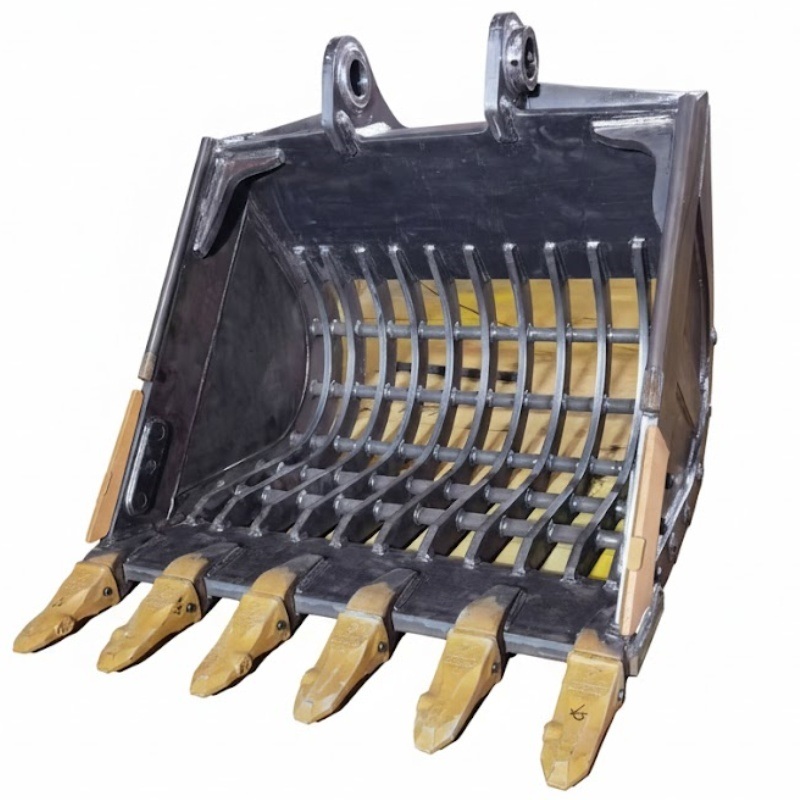 Anpassungsfähiger Schwerlastbagger Siebbehälter mit Q355 Hochfester Stahl für die Steinscreening und Sortierung