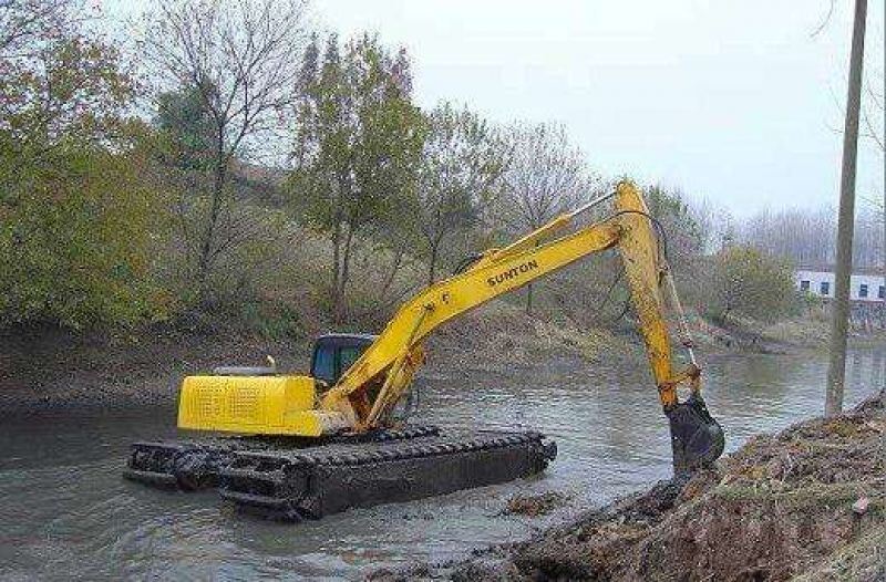 Anpassung Amphibienbagger Pontoon Untertrieb Sumpf Crawler schwimmende Plattform für Bagger Lieferant