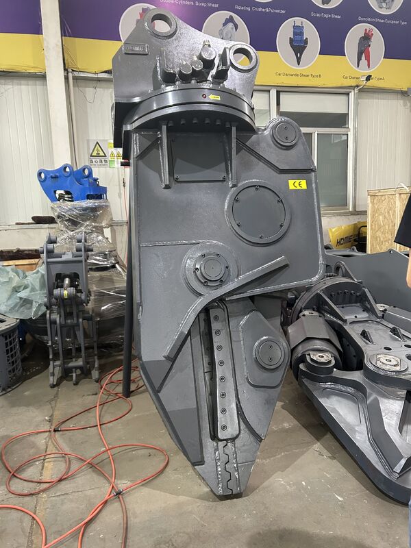 Werksseitig anpassbare Hochleistungsbagger-Hydraulikschrottschere für alte Autos, Schiffsschere, scharfe Klinge, 360°-Drehung, Stahlstangenrohrschere