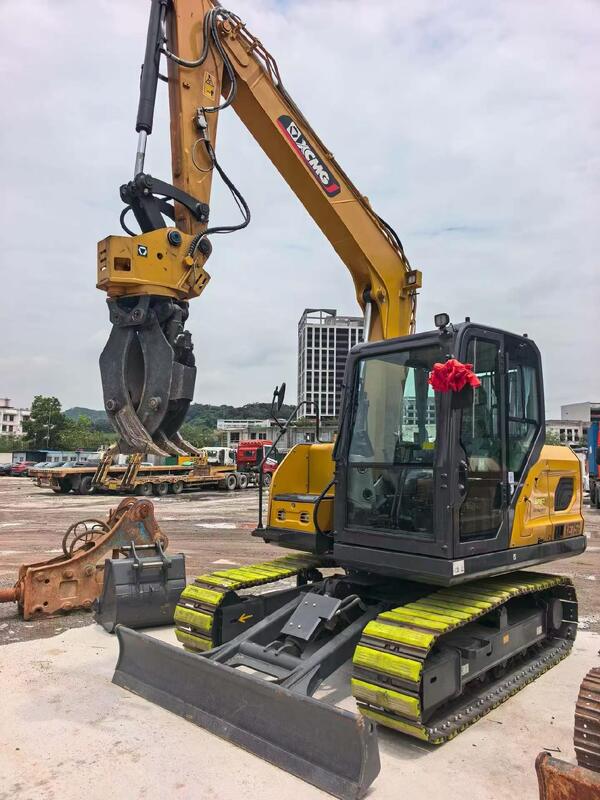 98 % neuer XCMG XE75G-Bagger mit Gummipolster-Schienenschuh und hydraulischer Schere